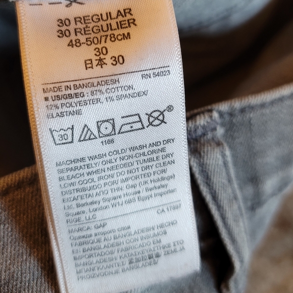 Gap 1969 Gray Wash True Skinny Ankle Denim Zippered Pockets Jeans 30 - Picture 4 of 10